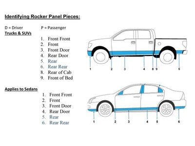 6Pc Stainless Steel Rocker Panel Trim <br>17-22 Honda CR-V