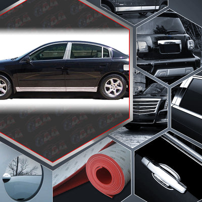 8pcs Stainless Steel Rocker Panel Trim ,Lower Kit<br>02-06 Nissan Altima