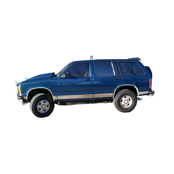 10pcs Stainless Steel Rocker Panel Trim<br>90-92 Chevy S-10 Blazer GMC S 15 Jimmy