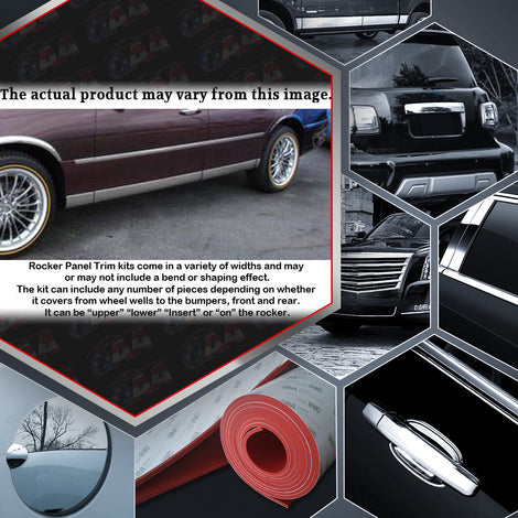 8pcs Stainless Steel Rocker Panel Trim<br>92-10 Ford Crown Victoria, 92-11 Grand Marquis