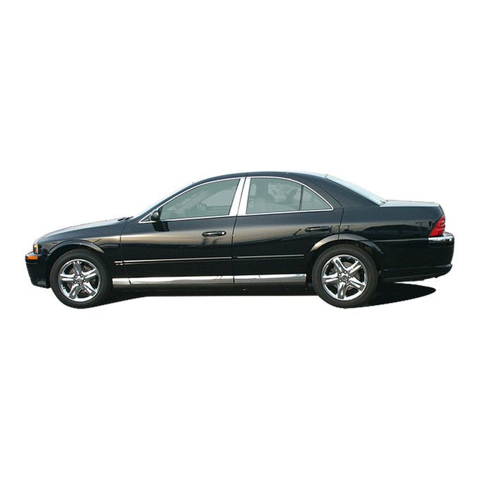 6pcs Stainless Steel Rocker Panel Trim, Lower Kit<br>00-08 Lincoln LS