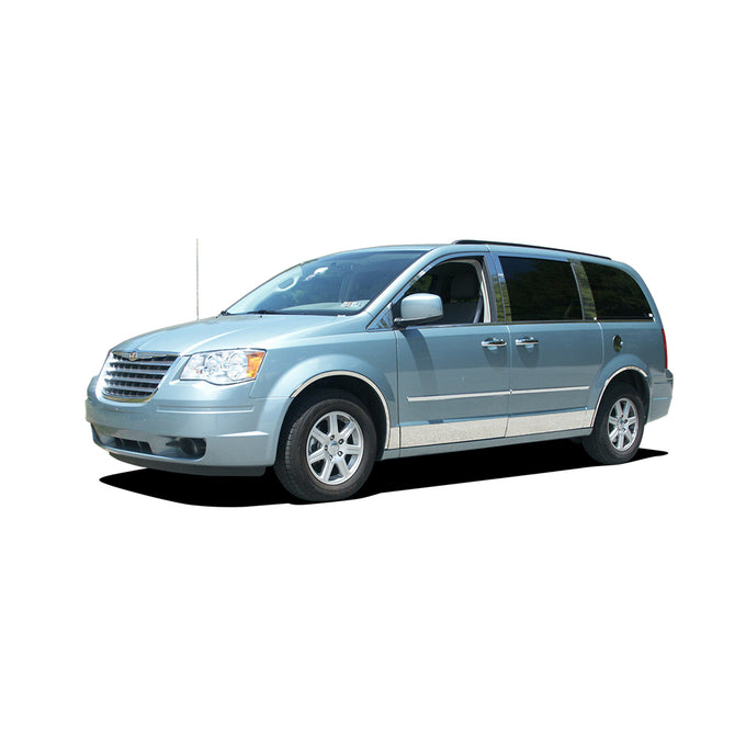 8pcs Stainless Steel Rocker Panel Trim, Lower Kit<br>01-02 Town & Country, 01-05 Grand Caravan