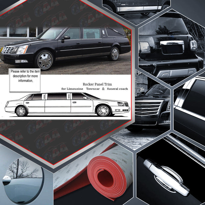 12pcs Stainless Steel Rocker Panel Trim, Lower Kit<br>06-11 Cadillac DTS