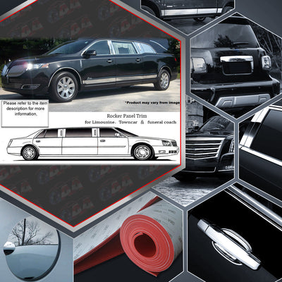 8pcs Stainless Steel Rocker Panel Trim, Upper Kit<br>10-20 Lincoln MKT