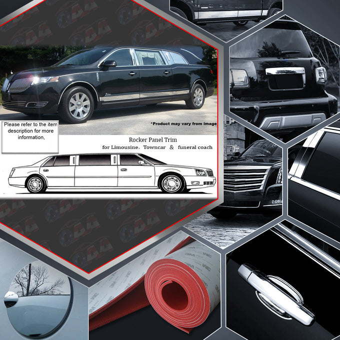 8pcs Stainless Steel Rocker Panel Trim, Upper Kit<br>10-20 Lincoln MKT