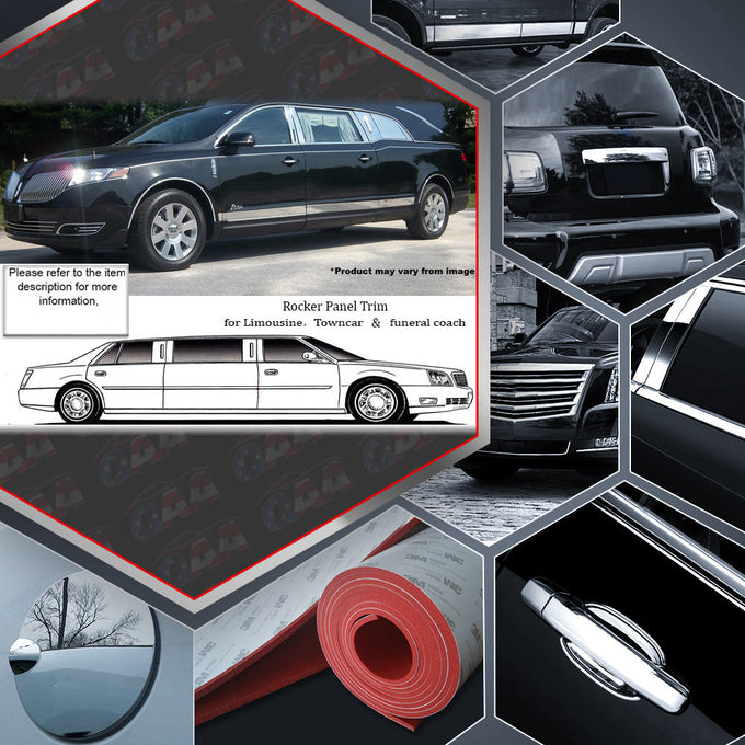 8pcs Stainless Steel Rocker Panel Trim, Upper Kit<br>10-20 Lincoln MKT
