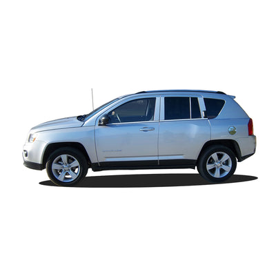 4pcs Stainless Steel Rocker Panel Trim, Insert Kit<br>11-16 Jeep Compass