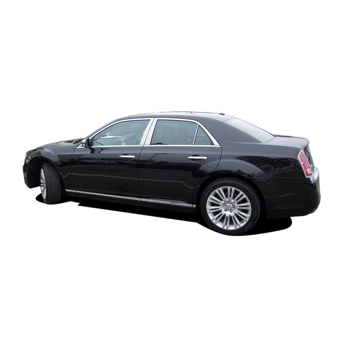 4pcs Stainless Steel Rocker Panel Trim<br>00-15 Chrysler 300
