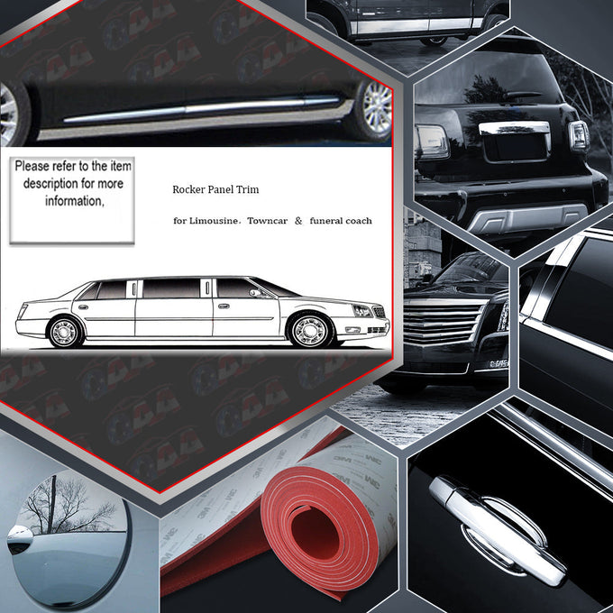 6pcs Stainless Steel Rocker Panel Trim<br>13-19 Cadillac XTS
