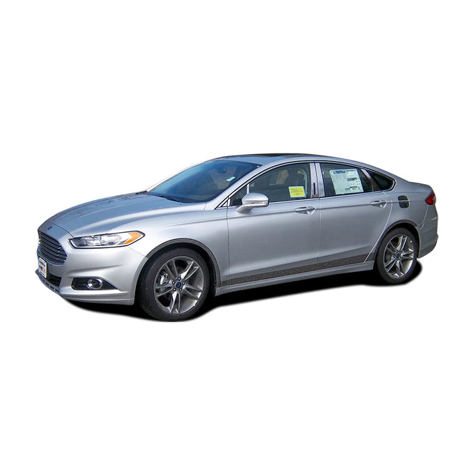 8pcs Stainless Steel Rocker Panel Trim, Lower Kit<br>13-20 Ford Fusion