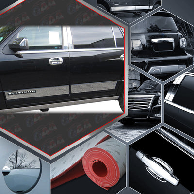 4pcs Stainless Steel Rocker Panel Trim, Upper Kit<br>15-17 Ford Expedition