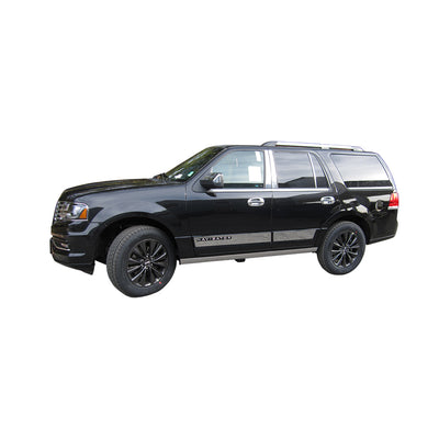 4pcs Stainless Steel Rocker Panel Trim, Upper Kit<br>15-17 Lincoln Navigator