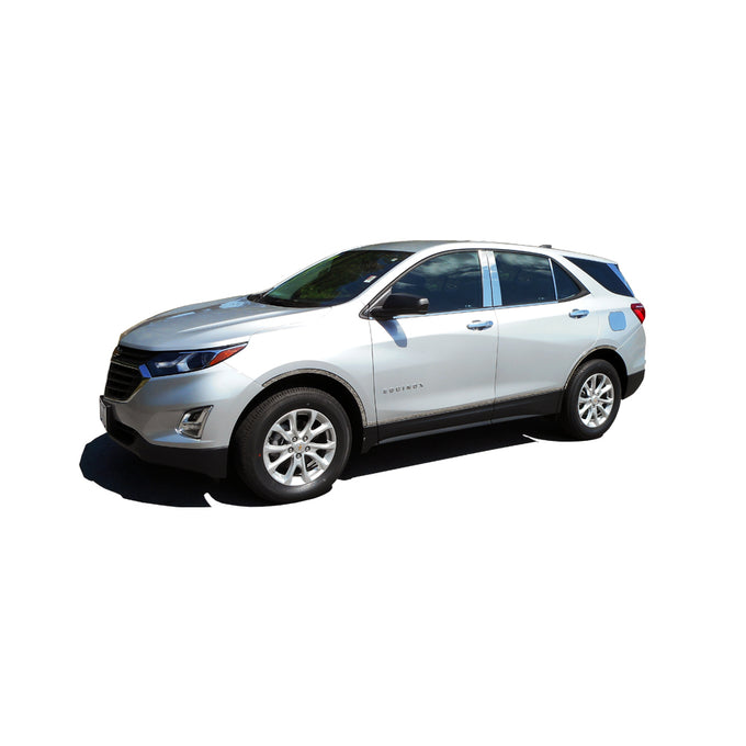 8pcs Stainless Steel Rocker Panel Trim, Upper Kit<br>18-23 Chevy Equinox