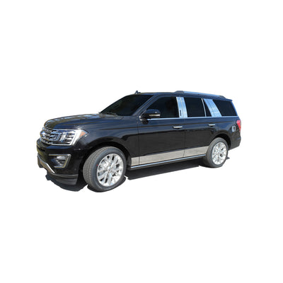 6pcs Stainless Steel Rocker Panel Trim<BR>18-23 Ford Expedition