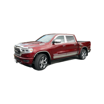 Stainless Steel Rocker Panel Trim (Upper)<br>19-23 Ram 1500 Crew Cab
