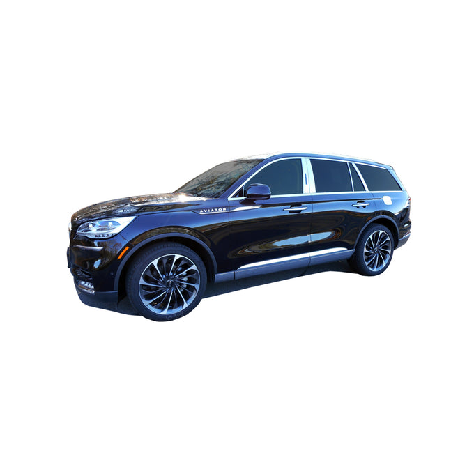 8pcs Stainless Steel Rocker Panel Trim, Upper Kit<br>20-23 Lincoln Aviator