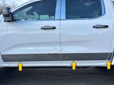 6Pc Stainless Steel Rocker Panel Trim <br>24-25 Ford Ranger