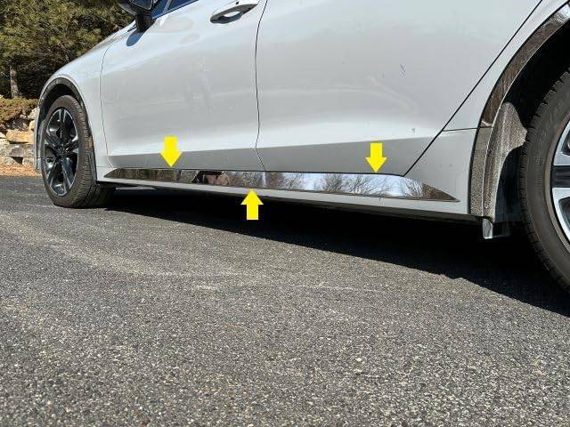 4Pc Stainless Steel Rocker Panel Trim <br>21-24 Kia K5