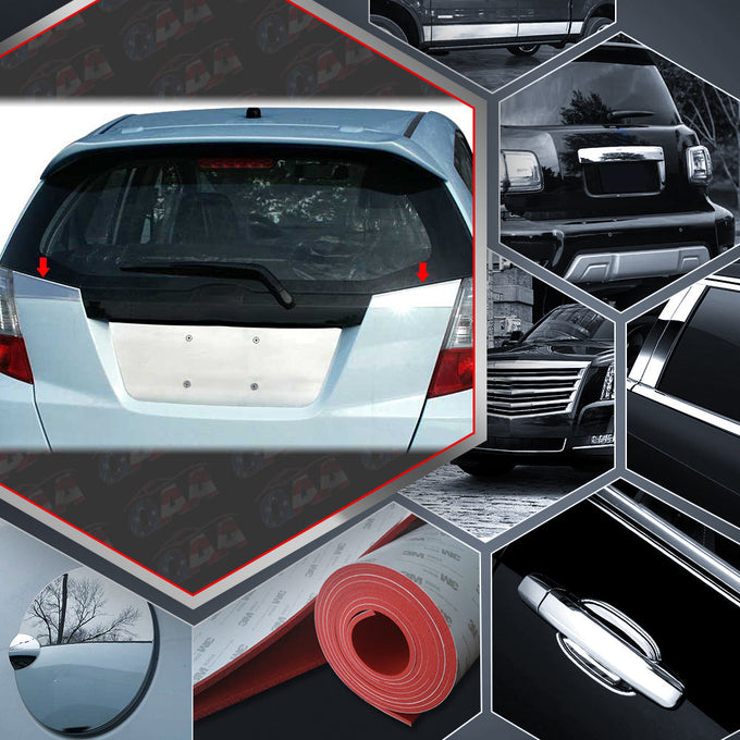 2pcs Stainless Steel Trunk Hatch Accent Trim<br>09-13 Honda Fit