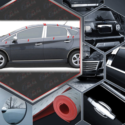 22pcs Stainless Steel Window Trim Package<br>10-15 Toyota Prius