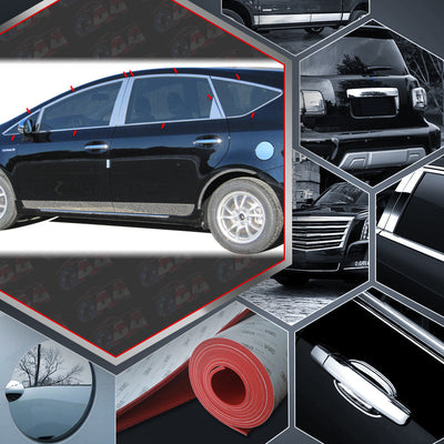 22pcs Stainless Steel Window Trim Package<br>12-17 Toyota Prius V