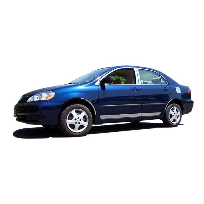12pcs Stainless Steel Window Trim Package<br>03-08 Toyota Corolla