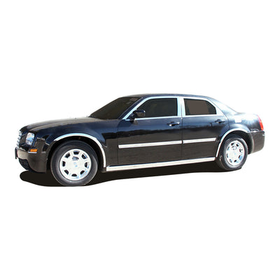 4pcs Stainless Steel Window Trim Package<br>05-10 Chrysler 300 Sedan Base Mode