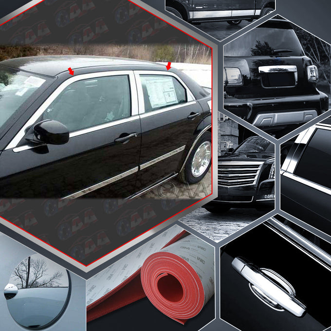 4pcs Stainless Steel Window Trim Package<br>05-10 Chrysler 300 Sedan C-Mode