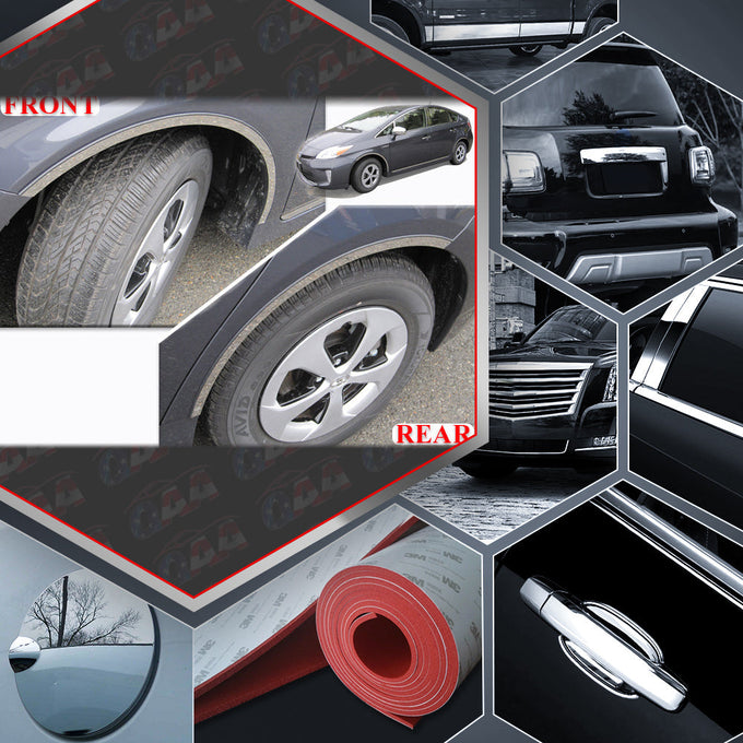4pcs Stainless Steel Wheel Well Accent Trim<br>10-15 Toyota Prius