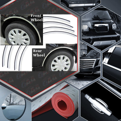 4pcs Stainless Steel Wheel Well Accent Trim<br>12-19 Nissan Versa