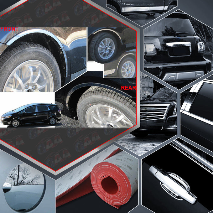 4pcs Stainless Steel Wheel Well Accent Trim<br>12-17 Toyota Prius V
