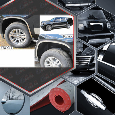4pcs Stainless Steel Wheel Well Accent Trim<br>15-20 Chevy Suburban