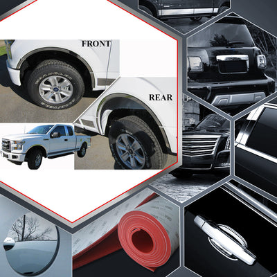 12pcs Stainless Steel Wheel Well Accent Trim<br>15-17 Ford F-150