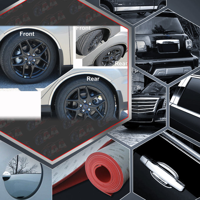 4pcs Stainless Steel Wheel Well Accent Trim<br>15-18 Ford Focus