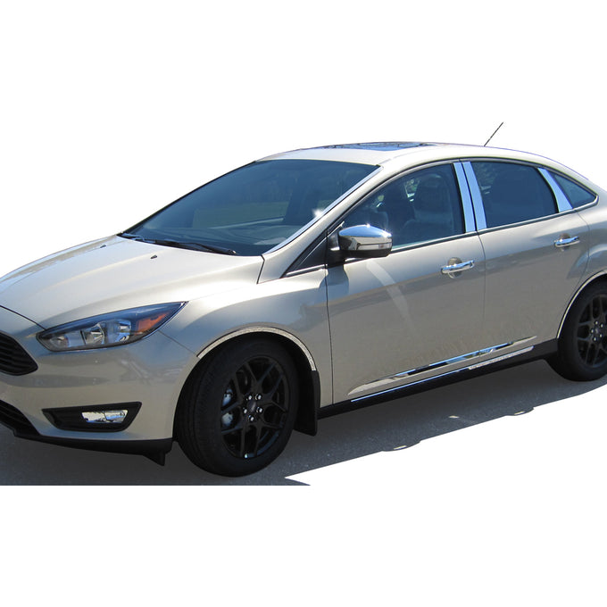 4pcs Stainless Steel Wheel Well Accent Trim<br>15-18 Ford Focus