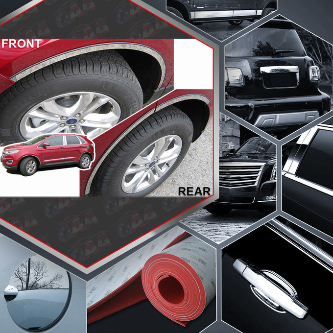 6pcs Stainless Steel Wheel Well Accent Trim<br>15-23 Ford Edge
