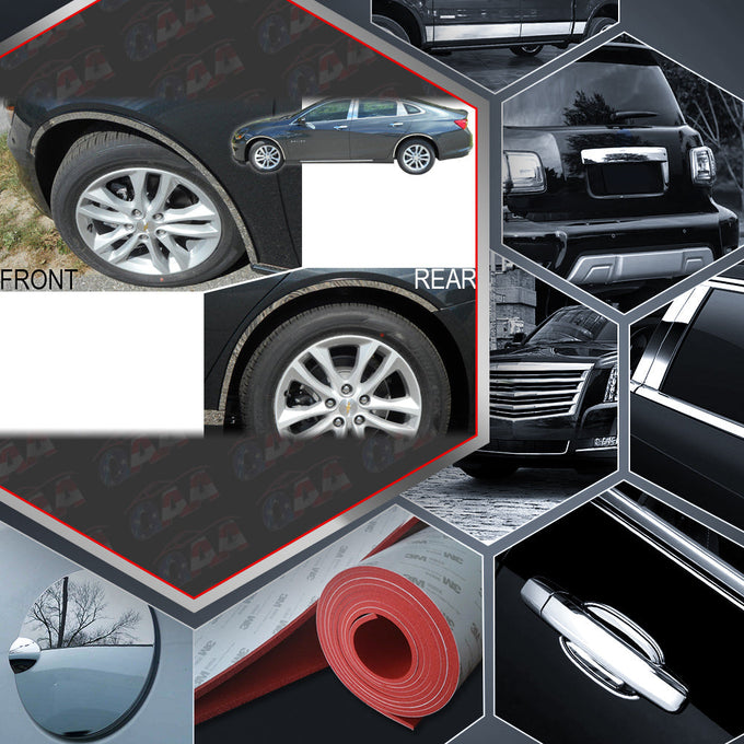 4pcs Stainless Steel Wheel Well Accent Trim<br>16-23 Chevy Malibu
