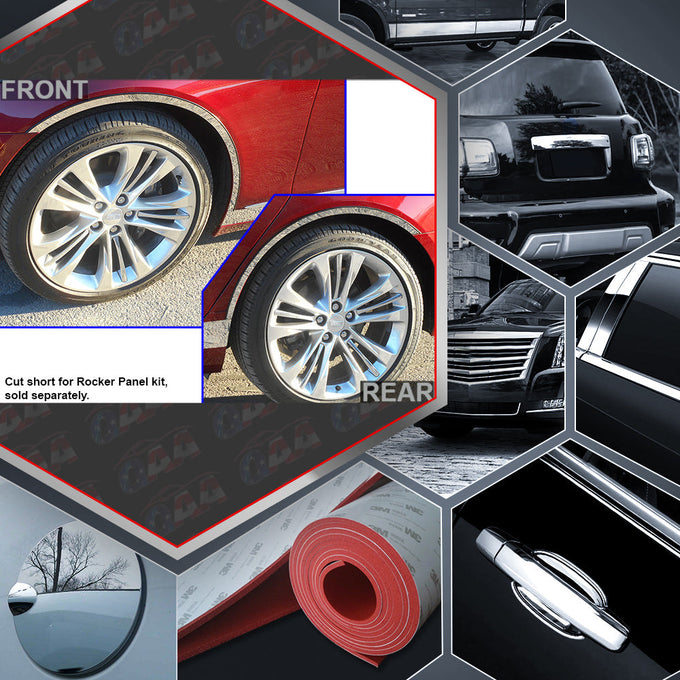 4pcs Stainless Steel Wheel Well Accent Trim<br>16-20 Cadillac CT6