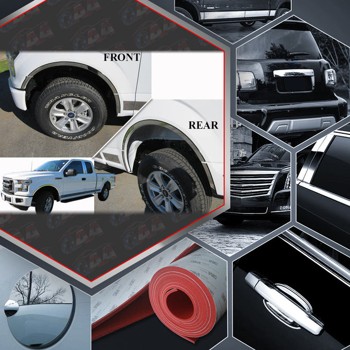 12pcs Stainless Steel Wheel Well Accent Trim<br>18-20 Ford F-150