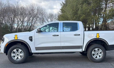 4Pc Stainless Steel Wheel Well Trim <br>24-25 Ford Ranger