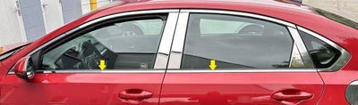 4Pc Stainless Steel Window Sill Face Trim <br>19-24 Kia Forte