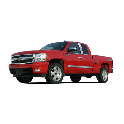 4pcs Stainless Steel Window Sill Trim Set<br>07-13 Chevy Silverado