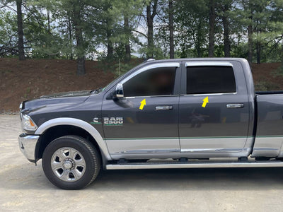 4Pc Stainless Steel Window Sill Trim <br>10-18 Ram 2500 HD/3500 HD 4-door Crew Cab,