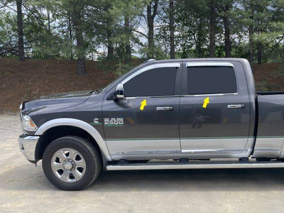 4Pc Stainless Steel Window Sill Trim <br>10-18 Ram 2500 HD/3500 HD 4-door Crew Cab,