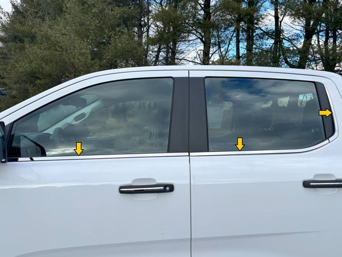 6Pc Stainless Steel Window Sill Trim <br>24-25 Ford Ranger