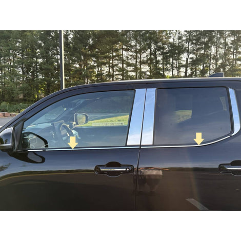 4Pc Stainless Steel Window Sill Trim <br>2024 Toyota Tacoma 4dr face only