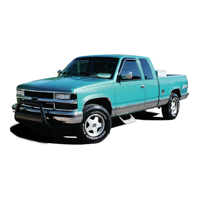 4pcs Molded Stainless Steel Wheel Well Fender Trim Molding<br>88-98 Chevy Silverado