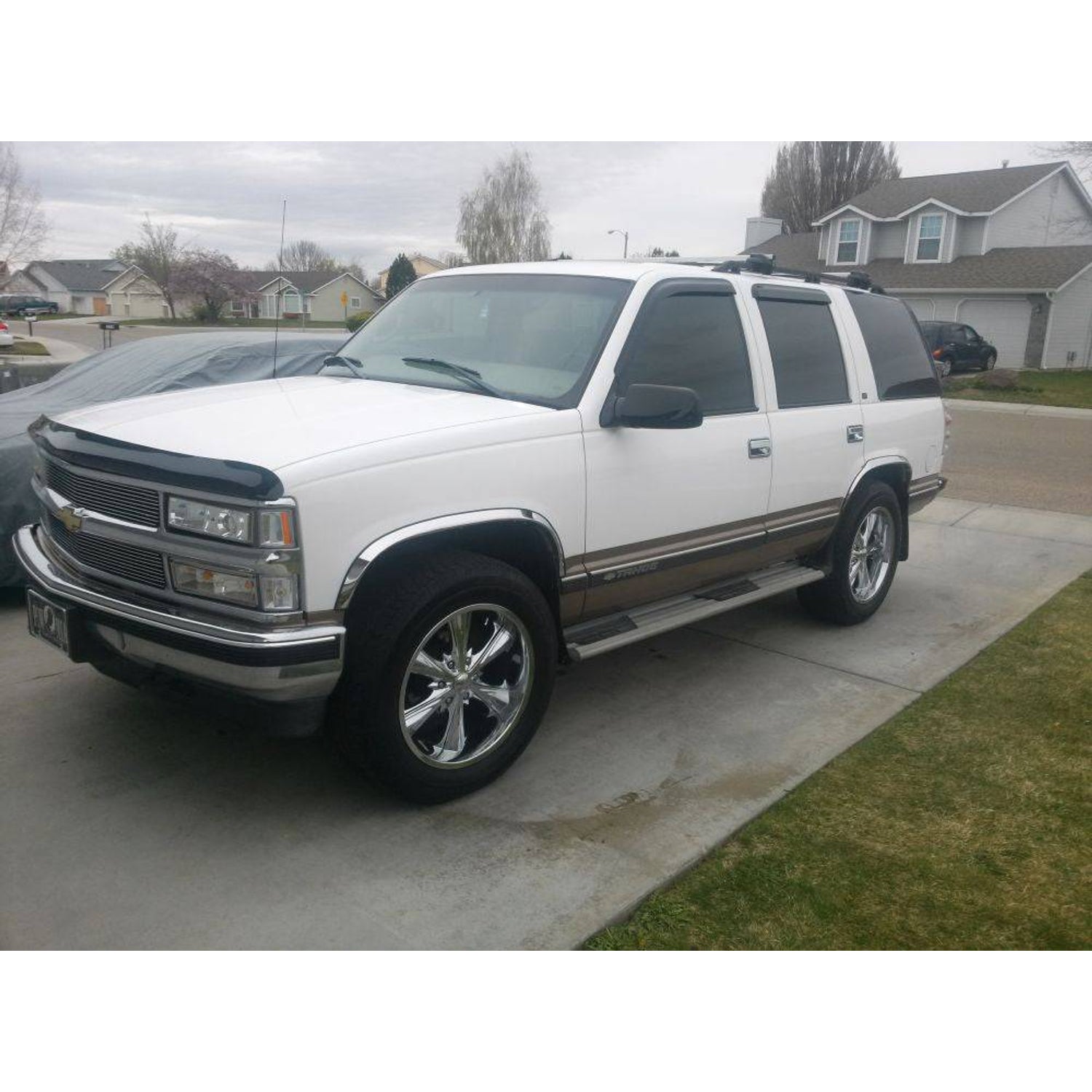 4Pc Stainless Steel Fender Trim <br>92-99 Chevy Tahoe GMC Yukon