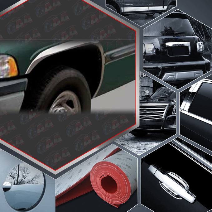 4pcs Molded Stainless Steel Wheel Well Fender Trim<br>94-01 Dodge Ram