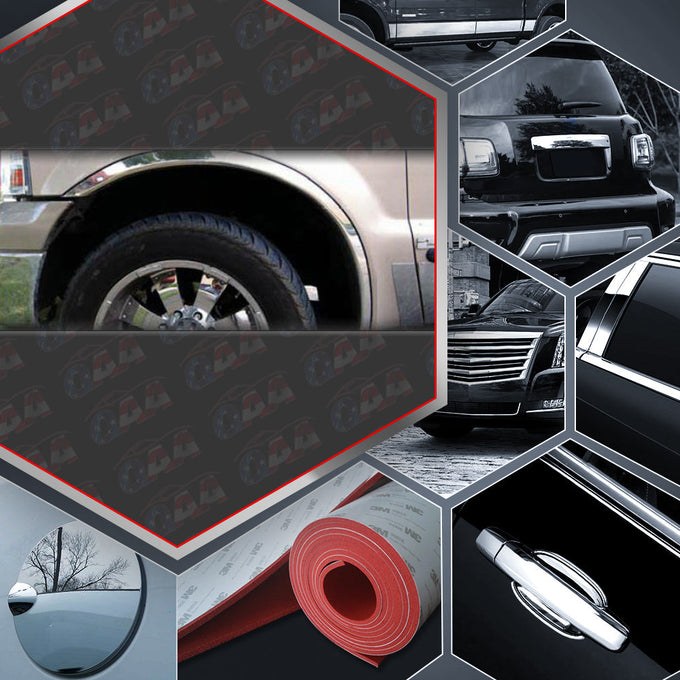 4pcs Molded Stainless Steel Wheel Well Fender Trim Molding<br>99-07 Ford F-250,F-350 Super Duty